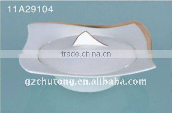 12PCS bone china flower surface ceramic dinnerware tableware set