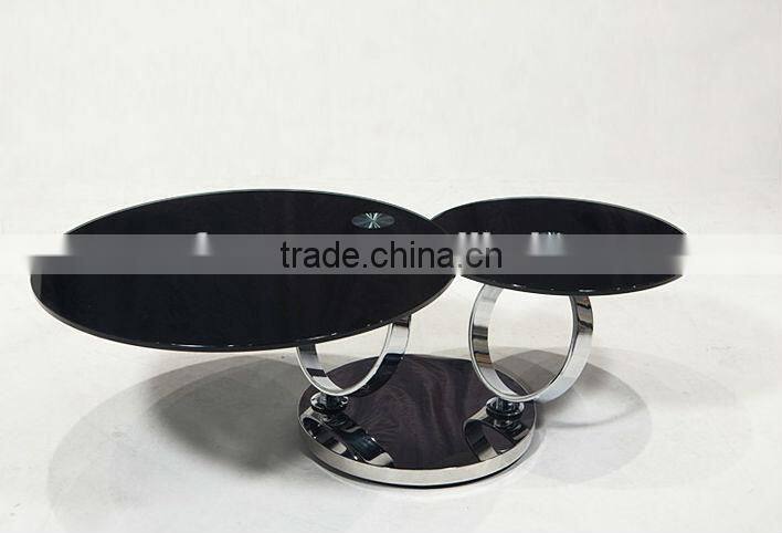 C8041 movable swivel glass coffee table models for home using