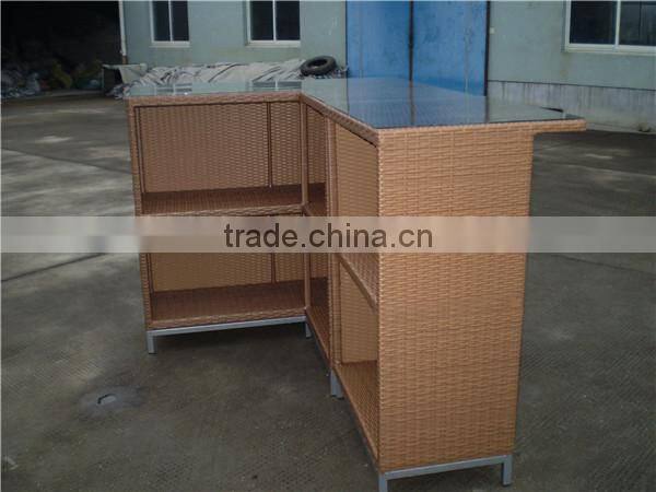 Rattan corner cabinet