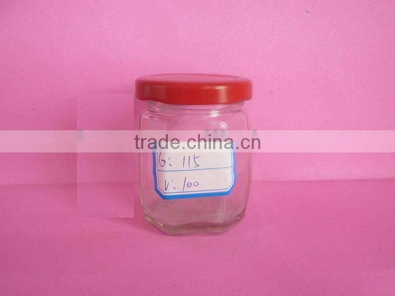 small glass container, glass pickle bottle