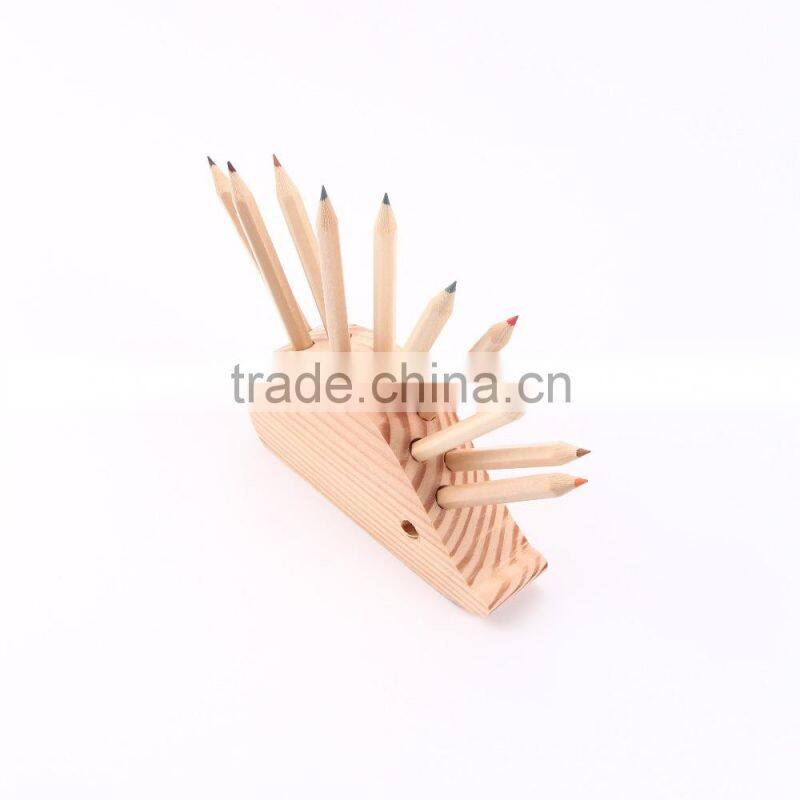 Novelty Wooden Hedgehog Pencil Holder