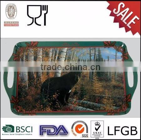 Factory wholesale custom printing melamine tray melamine classic tray
