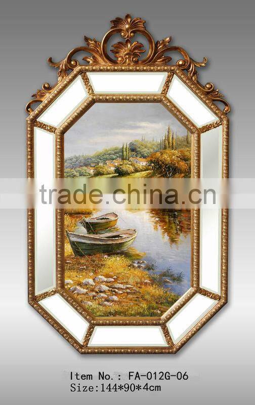 oil painting with frame,French style wall hanging oil painting