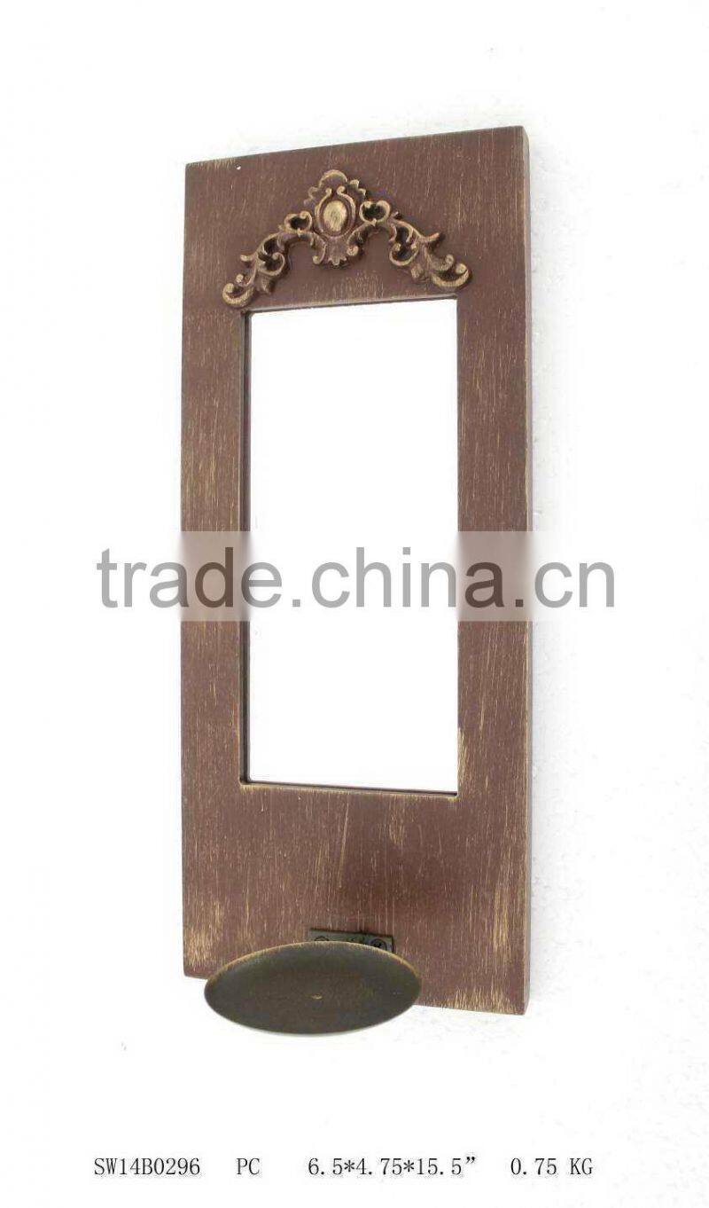 wall candle holder in wood design