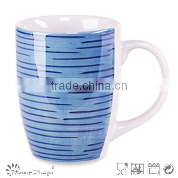 embossed handpainting new design stoneware coffee mug