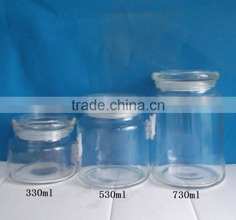 730ml Wholesale glass candle jar wax sugar bottle