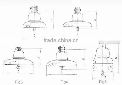 cap and pin type suspension insulator for high voltage
