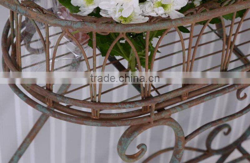 Flower Pots Garden Metal Baskets, Plant Stand