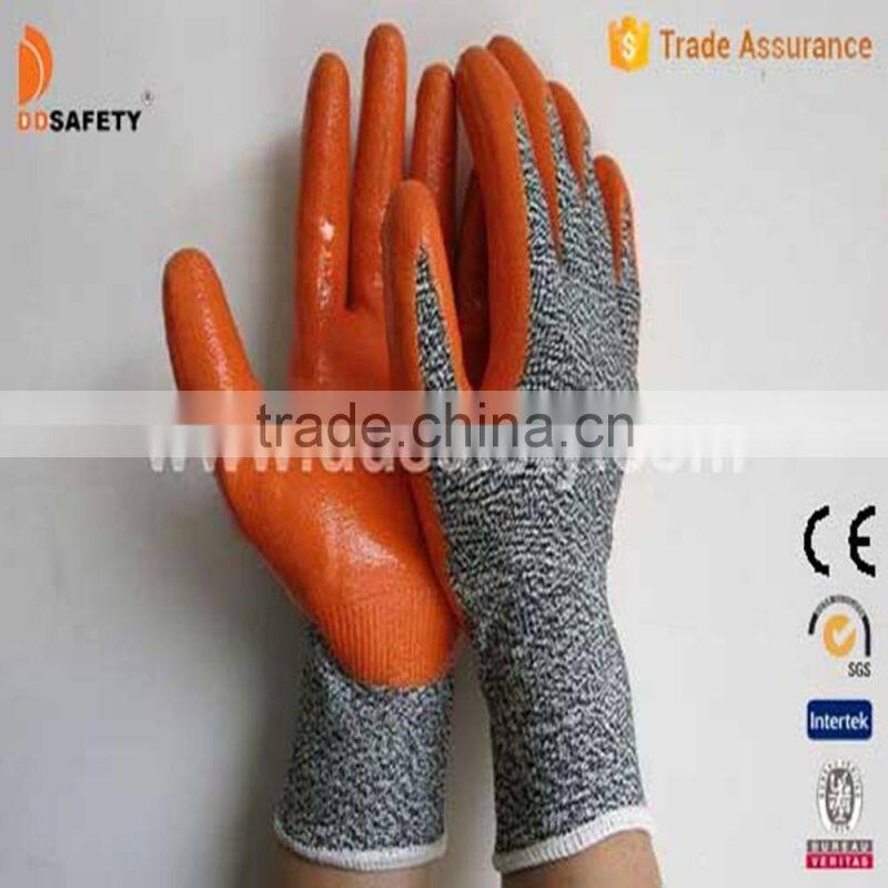 DDSAFETY 2017 Hot Sales Stainless Steel And Polyester Blend Cut Resistant Gloves