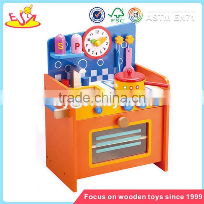 Wholesale hot sale kids wooden microwave oven toy interesting wooden microwave oven toy W10C047
