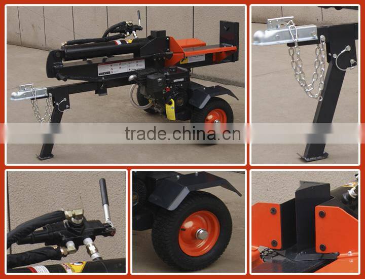 Hot selling CE approved Honda gas motor horizontal vertical towable size 26t wood splitter