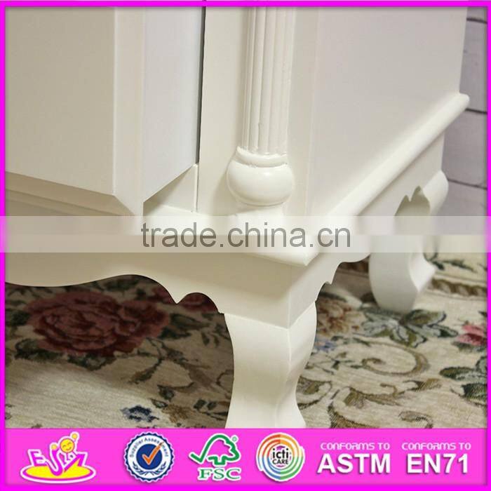 2016 wholesale high quality wooden white bedroom furniture W08H068