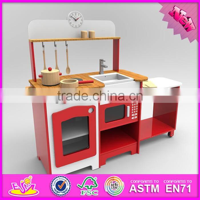 2016 new design home play multi-function wooden toddler kitchen set W10C248