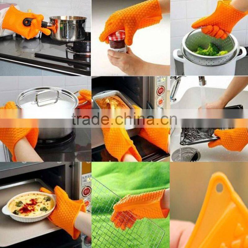 Silicone Cooking Gloves, Heat Resistant, Non-Slip Safe Utensils Handling, Cooking & Baking, Oven Mitt for Grilling, BBQ gloves