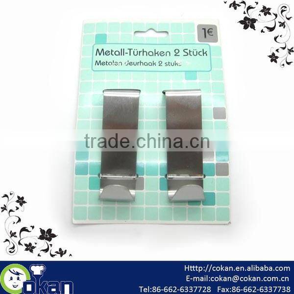 2pcs Stainless Steel Over Door Hook Set CK-D005