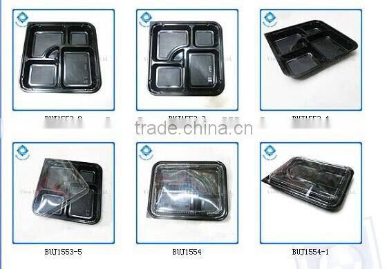 Plastic Compartment Tray With Lid