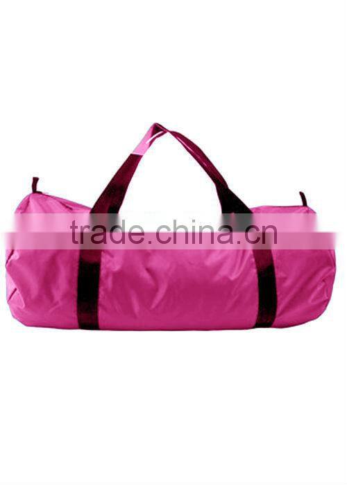 Rose Red Customized Large Comparment Duffel Nylon Promo Travelling Bag