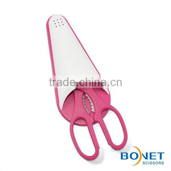 S53005N LFGB Certificated 8" magnetic cap fridge stainless steel kitchen scissors