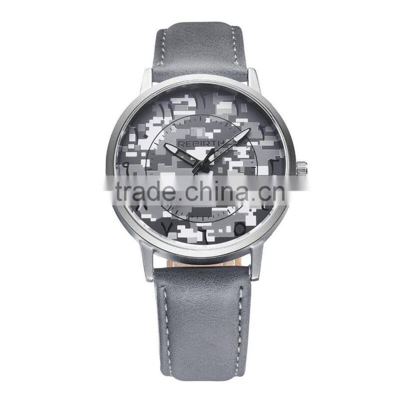 vogue camouflage mil men's business watch quartz stainless steel watch