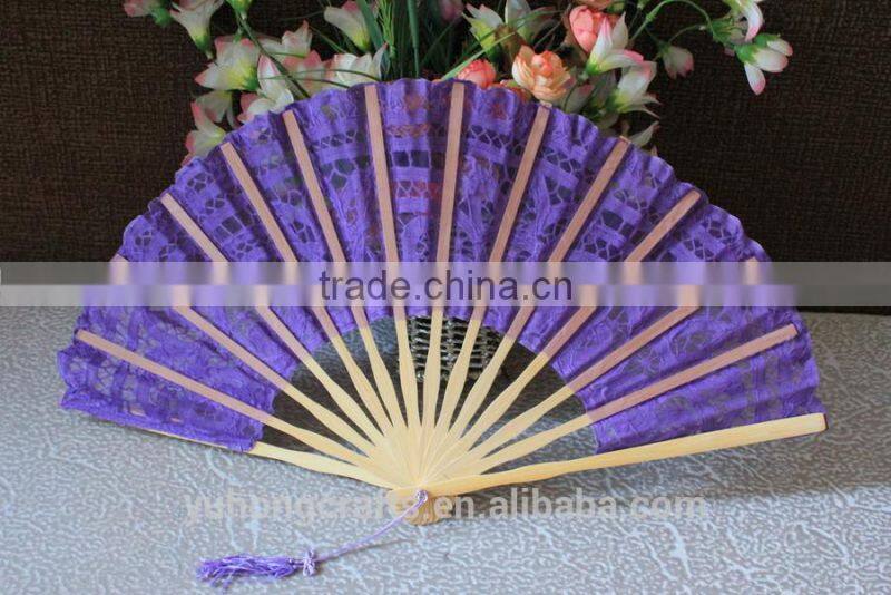 Handmade lace wedding fan for bridal