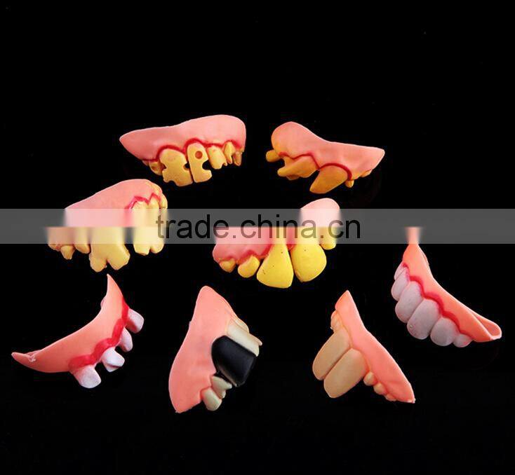 Halloween party fake teeth PVC fake teeth props fake teeth