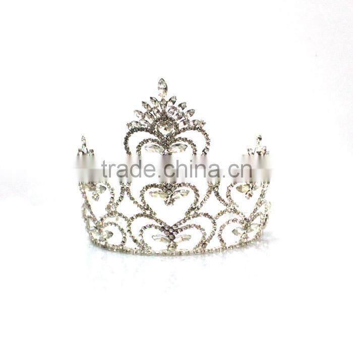 Bridal Jewelry Pageant Rhinestone Big Headwear Hair Accessories Fashion Crown