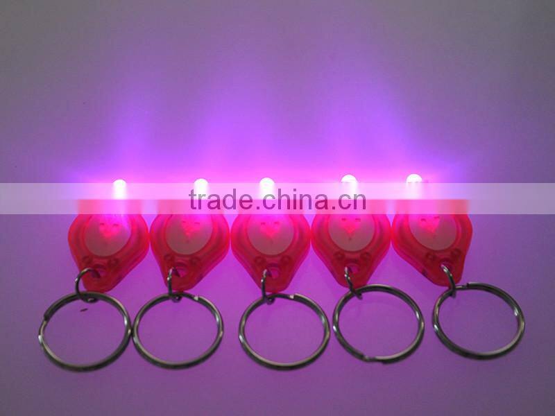 keyKeychain Manufacturers in China Plastic Pink Light 12000-14000mcd LED Custom Keychain