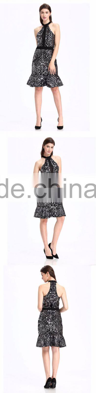 Domin fashion latest ladies western sequin dress designs