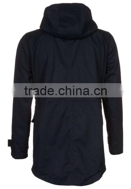 ALIKE slim fit cotton long wind coat for men