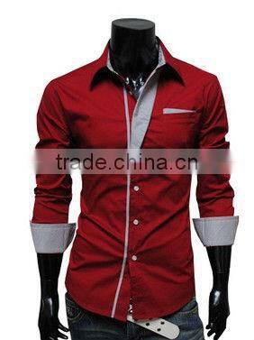 Mens italian slim fit shirts long sleeve casual shirts fashion shirts china gold supplier shirts MOQ 5PCS