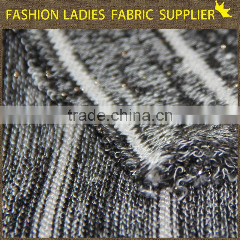 shaoxing textile poly/ctn garments fabric,jacqaurd fabric,ladies' wearing fabric 270gsm jacquard fabric price per m