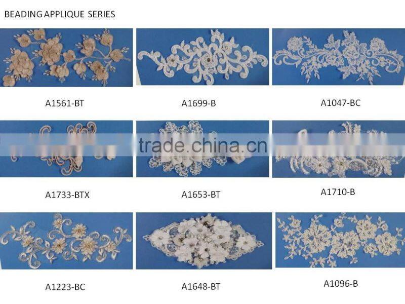 Golden Embroidery Collar Trims Sewing On Patches