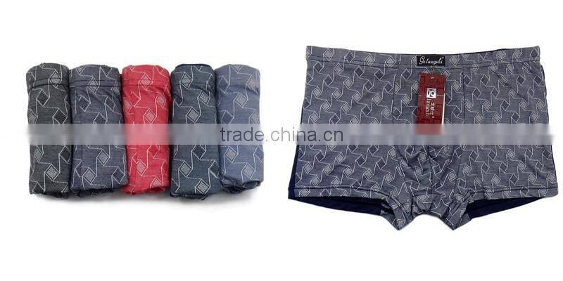 Free Size MenUnderwear Sexy Printing Bamboo Fabric Men Shorts Cheap Men Boxers