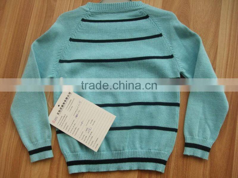 Rib-Knit Trim Throughout Knitted Sweaters For Children (BKN5586)