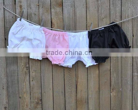 Wholesale Plain Baby Clothes Solid Color Baby Leggings Summer Children Girls Bubble Ruffle Hot Shorts