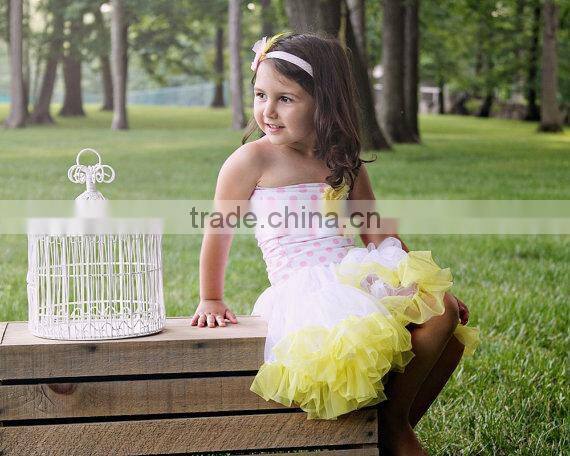 Hot sale cute tutu skirts teen pettiskirt pettiskirt outfit cute girls skirt chiffon wholesale pettiskirts set for girls