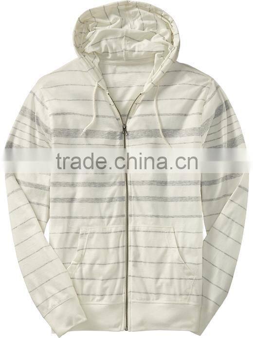 Hot Sale Striped Men's Long Sleeve Zipper Plus Size hoddie