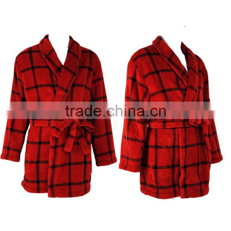new design 100% polyester ladies winter nightwear merino wool bathrobe woolen