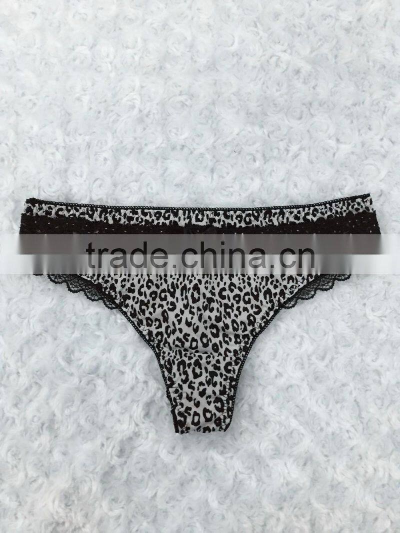 Mature Women Underwear Body Suit Corset Leopard Prints G-string Set OEM