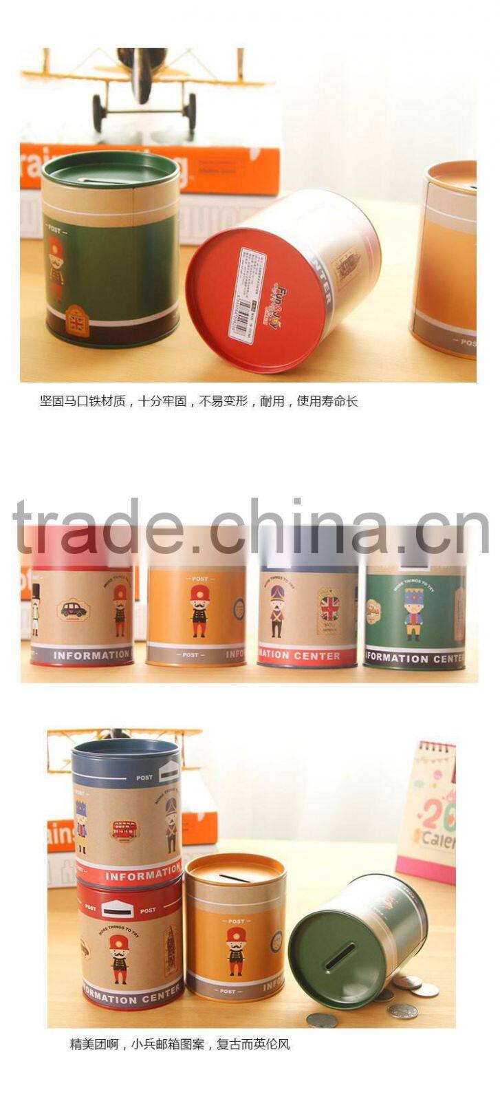 Metal round pig bank/Piggy coin bank/Money bank box