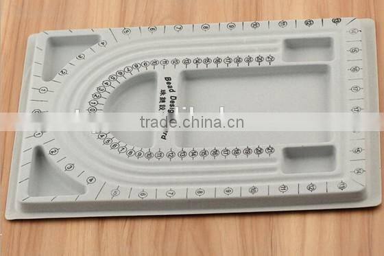 DIY beads design flocking plate/template/board for Necklace