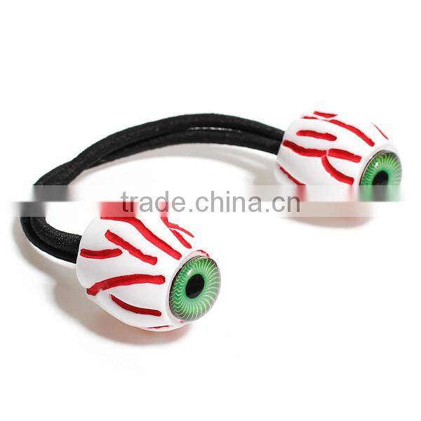 Resin Hair Ties Eyeball Green Ponytail Holders Made Of Hair