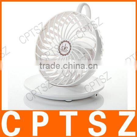 New Arrival Creative Mini USB Coffee Cup Fan Rotatable Hanging Portable Fan Strong Little Fan Drop
