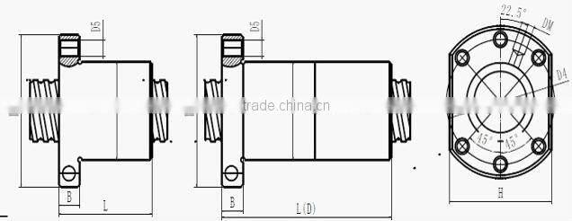 SUF2510-3 Good quality 25MM ball screw with nut