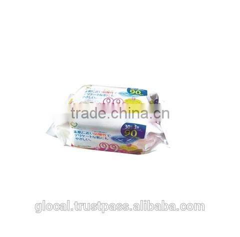 Japan Baby Wipes Hand & Mouth Wipes 99% water outing-use baby wipe 30sheets 3p/pack Wholesale