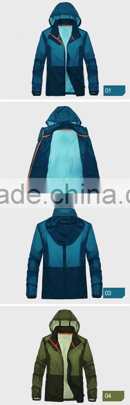 Quick Dry Hooded Lightweight Beach Windbreaker with bag
