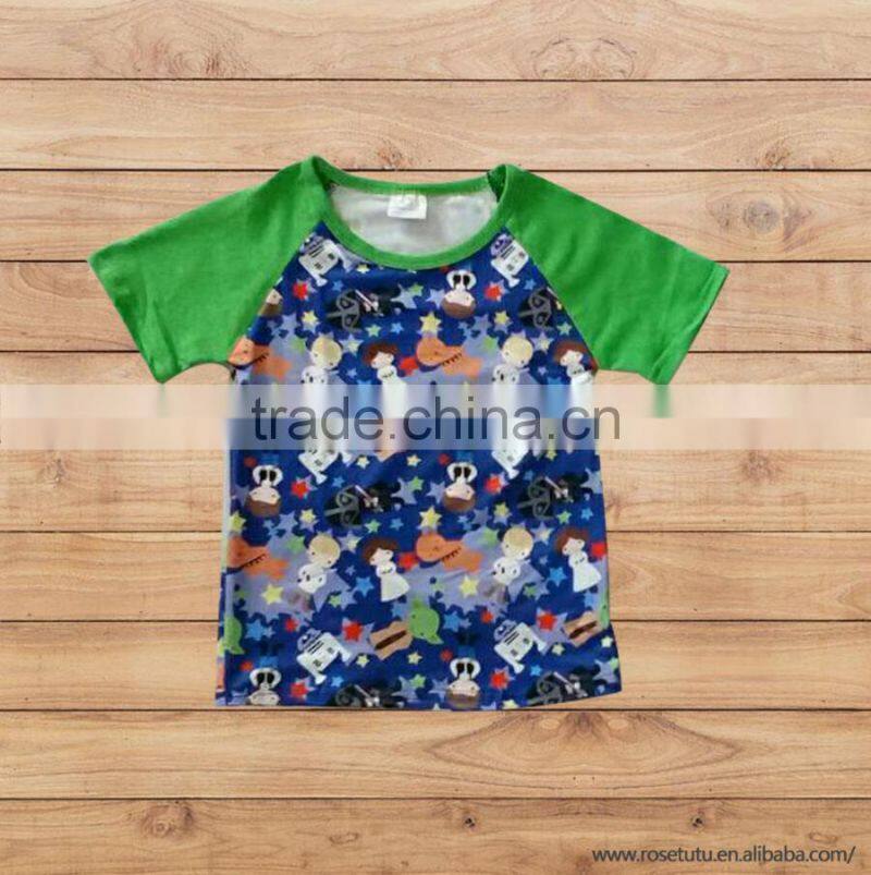 2017wholesale Fashion clothing cute Printing Girls boys turkey tops