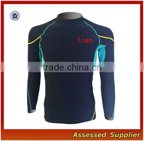 Hot Sale Sportswear Manufacturer Mens Compression Long Sleeve Rush Guard/Swim Shirt/Sun Protective Wholesale---AMY164284