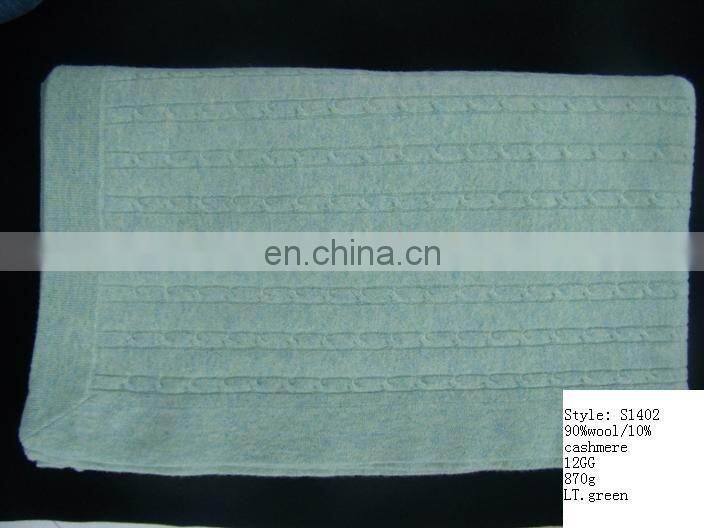 wholesale many lovely colors Cable-Knit Cashmere soft Baby Blanket