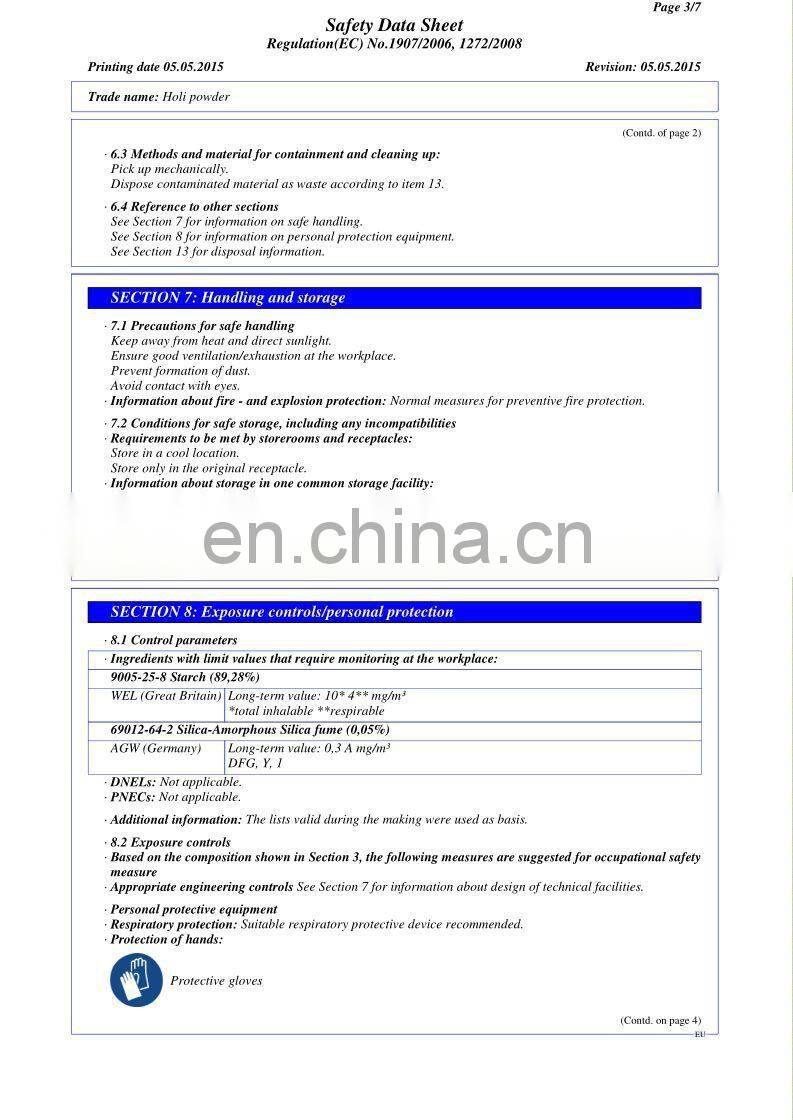 color powder for color run colour powder